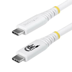 StarTech.com CC2M20GUSB4TPW USB4�P�[�u��/2m/20Gbps/240W PD EPR/4K 120Hz/�����[�d �f�[�^�]��/USB Type-C