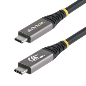 StarTech.com CC3M20GUSB4CX USB4�P�[�u��/3m/20Gbps/60W PD EPR/4K 120Hz/�����[�d �f�[�^�]��/USB Type-C