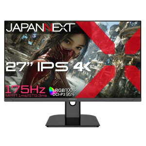 �y�@�l�l������zJAPANNEXT JN-IPS27G175U �Q�[�~���O�t���f�B�X�v���C 27�^/3840×2160/HDMI×2�ADP×2/�u���b�N/�X�s�[�J�[�L/2�N�ۏ�