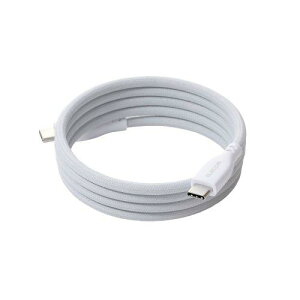 ELECOM MPA-CCTMG10WH USB Type-C to USB Type-C�P�[�u��/�܂Ƃ܂�}�O�l�b�g/�i�C�������b�V��/USB Power Delivery�Ή�/�ő�60W/1.0m/�z���C�g