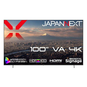 �y�@�l�l������zJAPANNEXT JN-V100U-M �t���f�B�X�v���C 100�^/3840×2160/HDMI×3/�u���b�N/�X�s�[�J�[�L/2�N�ۏ�