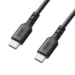 �T�����T�v���C KU-CCP6020TK2 USB 2.0 Type-C�P�[�u���iC-C�E�X�g���[�g�E60W�E2m�j