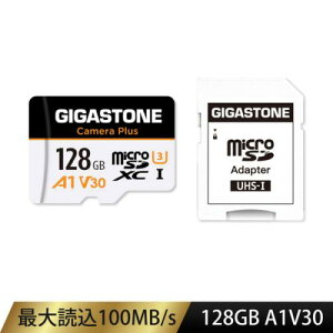 Gigastone GJMX-128GA1BW MicroSDXC�J�[�h 128GB UHS-1 U3 V30 A1�X�y�b�N �ő�Ǎ��ݑ��x100MB/s Full HD�Ή� Switch�EDJI�h���[���E�A�����JGoPro����m�F��