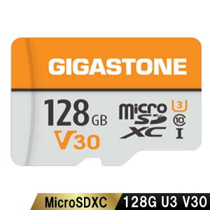 Gigastone GJMX-128GV3R microSDXC�J�[�h 128GB SD�J�[�h�P�[�X�t�� UHS-I U1 V30 Class10�X�y�b�N �ő�ǂݎ�葬�x95MB/s 4K �r�f�I�B�e�Ή�