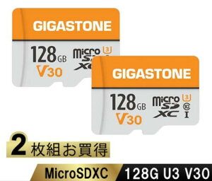 Gigastone GJMXR-OG128GV30 microSDXC�J�[�h 128GB SD�J�[�h�P�[�X�t�� UHS-I U1 V30 Class10�X�y�b�N �ő�ǂݎ�葬�x95MB/s �r�f�I�^�� ��჌�t�J���� �X�}�z �f�[�^�ۑ� �h���[��