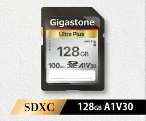 Gigastone GJSXR-128GV3A1 SDXC�J�[�h Ultra Plus 128GB Class10 UHS-I U1 A1 V30�X�y�b�N �ő�ǂݎ�葬�x100MB/s 4K Ultra HD �f�W�^���J���� ��჌�t�J���� 4K�r�f�I�J����
