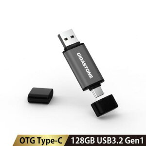 Gigastone GJU3-AC44GY-128GB-1pk-R USB������ 128GB 2in1 �f���A�� OTG �t���b�V���h���C�u Z40 USB3.2 Gen1 Type-C  USB-A�Ή� �����\ �ϋv�� USB2.0 / USB3.0 / USB3.1 �ɂ��Ή�