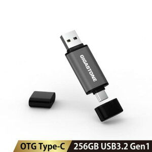 Gigastone GJU3-AC44GY-256GB-1pk-R Gigastone USB������ 256GB 2in1 �f���A�� OTG �t���b�V���h���C�u Z40 USB 3.2 Gen 1 Type-C  USB-A�Ή� �����\ �ϋv�� USB 2.0 / USB 3.0 / USB 3.1 �ɂ��Ή�