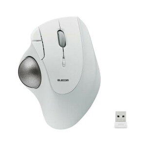 ELECOM M-IT11DRWH �g���b�N�{�[���}�E�X/IST/36mm�{�[��/�e�w/�x�A�����O�x��/����2.4GHz/5�{�^��/�z���C�g
