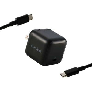 ELECOM ACDC-PD12565BK �m�[�gPC�pAC�A�_�v�^�[/USB�[�d��/USB PD/65W/USB-C/USB-C�P�[�u���t��/1.5m/�X�C���O�v���O/�u���b�N