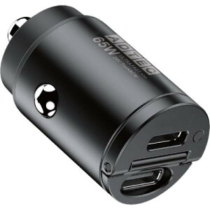 ADTEC ACPD-V065C2 Power Delivery�Ή� �V�K�[�\�P�b�g�^�C�v�[�d��/65W/USB Type-C 2�|�[�g/�u���b�N