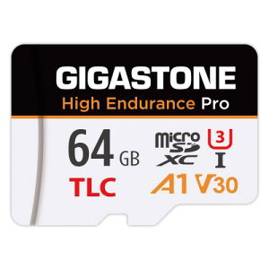 Gigastone GJMX-64GA1TLC microSDXC�J�[�h 64GB ���ϋvPro�iTLC�`�b�v�̗p�jUHS-I U3 A1 V30�X�y�b�N �ő�Ǎ�95MB/s �ő发��35MB/s 5�N�ۏ� �h���C�u���R�[�_�[�E�Ď��J�����Ή�