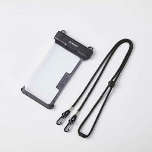 ELECOM P-WPSR26BK �X�}�[�g�t�H���p�h���P�[�X/IP68/���̍\��/�����^�b�`���b�N/�u���b�N