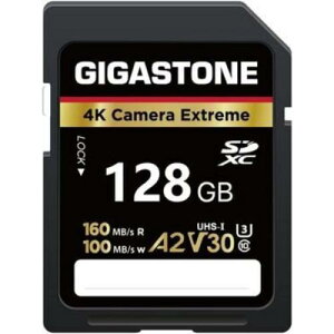 Gigastone GJSX-128GBA2V30 Gigastone SD card 128GB UHS-1U3 V30 A2�X�y�b�N SD�J�[�h �ő�ǂݎ�葬�x160MB/s 4K�r�f�I�B�e�Ή� Cemera Extreme �M�K�X�g�[��