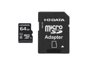 I-O DATA MSDU1-64G/NC UHS-I UHS �X�s�[�h�N���X1�Ή�microSD�������[�J�[�h�iSD�ϊ��A�_�v�^�[�t���j 64GB