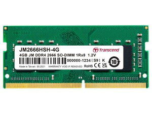 Transcend JM2666HSH-4G PC4-21300 (DDR4-2666) �Ή� 260�s�� CL19 1.2V DDR4 SO-DIMM 4GB