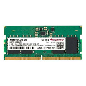 Transcend JM4800ASG-8G 8GB JM DDR5 4800 SO-DIMM 1Rx16 1Gx16 CL40 1.1V