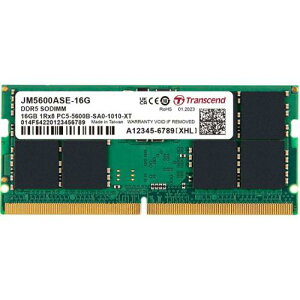 Transcend JM5600ASE-16G PC5-44800 (DDR5-5600) �Ή� 262�s�� CL46 1.1V DDR5 SO-DIMM 16GB