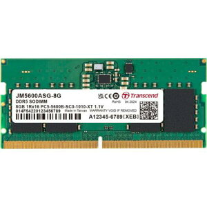 Transcend JM5600ASG-8G PC5-44800 (DDR5-5600) �Ή� 262�s�� CL46 1.1V DDR5 SO-DIMM 8GB