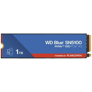 WesternDigital WDS100T5B0E WD Blue SN5100 �V���[�Y ���C���X�g���[�����f�� M.2 PCIe Gen4x4 NVMe �ڑ�SSD (1TB)