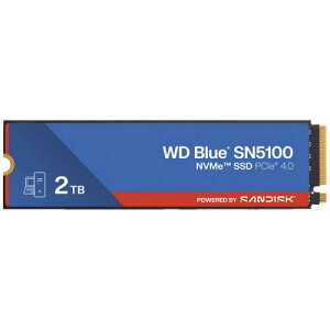 WesternDigital WDS200T5B0E WD Blue SN5100 �V���[�Y ���C���X�g���[�����f�� M.2 PCIe Gen4x4 NVMe �ڑ�SSD (2TB)