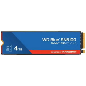 WesternDigital WDS400T5B0E WD Blue SN5100 �V���[�Y ���C���X�g���[�����f�� M.2 PCIe Gen4x4 NVMe �ڑ�SSD (4TB)