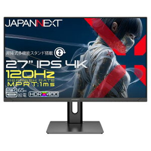 �y�@�l�l������zJAPANNEXT JN-IPS27G120U2-HSPC6 �Q�[�~���O�t���f�B�X�v���C 27�^/3840×2160/HDMI×2�ADP×1�AUSB-C×1/�u���b�N/�X�s�[�J�[�L/2�N�ۏ�