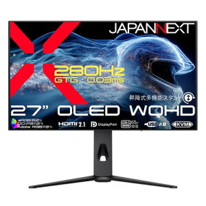 �y�@�l�l������zJAPANNEXT JN-OD27G280Q-HSPC6 �Q�[�~���O�t���f�B�X�v���C 27�^/2560×1440/HDMI×2�ADP×1�AUSB-C×1/�u���b�N/�X�s�[�J�[��/2�N�ۏ�