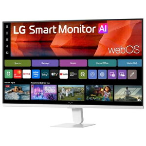 LG 32U501SB-W Smart Monitor AI/31.5�^/1920×1080/HDMI/�X�s�[�J�[����/�t��HD/120Hz/VA/sRGB 99%/HDR/�A���`�O���A/webOS/Google cast/AirPlay/Wi-Fi 5/Bluetooth5.0