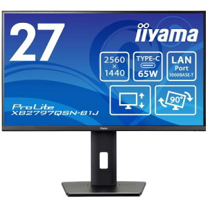 iiyama XB2797QSN-B1J �t���f�B�X�v���C 27�^/2560×1440/USB Type-C�AHDMI�ADisplayPort/�u���b�N/�X�s�[�J�[����/IPS�����p�l��/���~/�X�E�B�[�x��/�s�{�b�g/�`���g/3�N�ۏ�