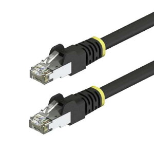 StarTech.com C6APATCHUV3MBK CAT6A LAN�P�[�u��/3m/�u���b�N/���O�p/S/FTP�V�[���h/23AWG�����P��/��UV �ό�/�c���܂�h�~