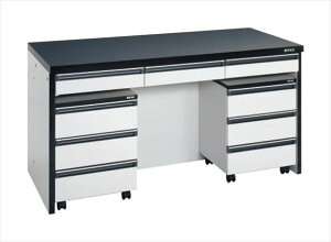 【法人様宛限定】サカエ STA-18LAA サイド実験台(キャビネットワゴン2台・引出し付)