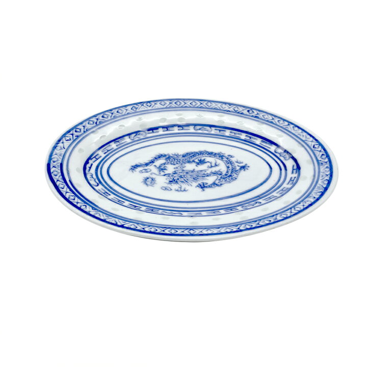 楽天市場】景徳鎮 ホタル陶器 龍 小判皿 12インチ 30.4×21.8cm 【中華 