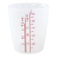VIV　シリコンメジャーカップ　L　500cc クリア(ホワイト)　電子レンジOK 食洗機OK 500ml お米計量カップ…