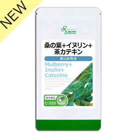 【最大50％OFFクーポン＆ポイント最大20倍】 桑の葉＋イヌリン＋茶カテキン 約1か月分 C-320 (60カプセル) 送料無料 リプサ サプリメント ISA アイエスエー サラシア 菊芋 緑茶エキス 生姜 配合 ダイエットサポート