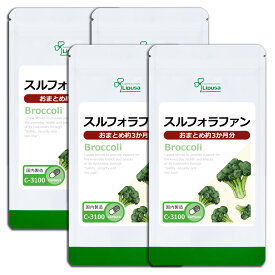 【新セット商品】 スルフォラファン 約3か月分×4袋 C-3100-4 (180カプセル×4袋) 送料無料 リプサ サプリメント ISA アイエスエー 国産 ブロッコリー 使用 まとめ買いに！超お得な1年分セット 《おまとめエコパック》