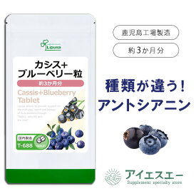 【ポイント10倍＆最大10％OFFクーポン有】 カシス＋ブルーベリー粒 約3か月分 T-688 (360粒) 送料無料 リプサ サプリメント ISA アイエスエー カシス と ブルーベリー シンプル製法！ 豊富な アントシアニン ポリフェノール