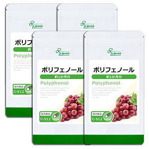 【最大50%OFFクーポン配布中】 ポリフェノール 約1か月分×4袋 C-512-4 (30カプセル×4袋) 送料無料 リプサ サプリメント ISA アイエスエー 熟成発酵柿酢エキス 《単品より10%お得》