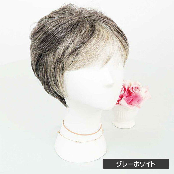銀座サロン KAZUE 疲れはて WIG フェミニンショート 人毛MIX オリーブ  