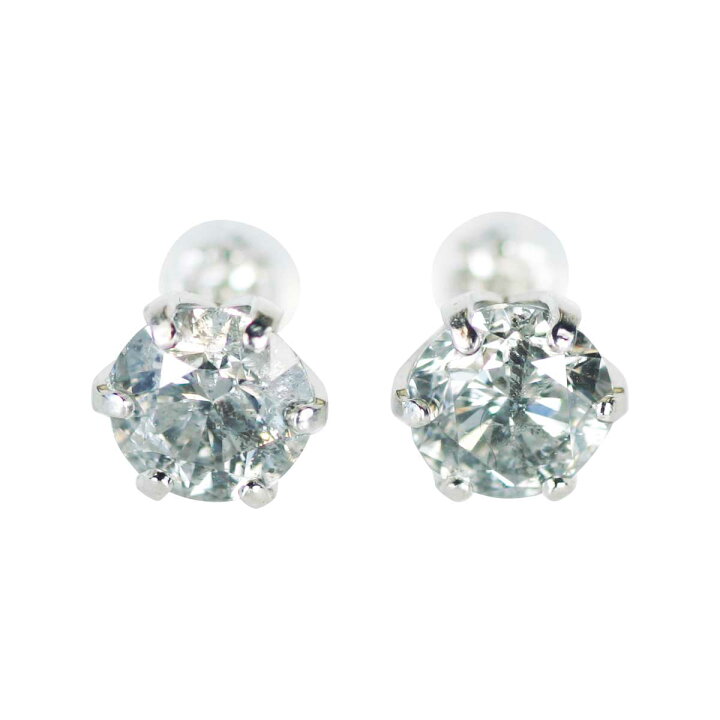 楽天市場】純プラチナ台1.0ctダイヤモンドイヤリングorピアス【T  