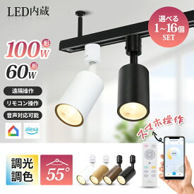【SS限定価格】スポットライト LED電球内蔵 60W形 100W形 LED一体型 ダクトレール照明 大光量 調光調色 1~16個 ライティングレール ライト レールライト 電球色 昼白色 照明 LED 一体式 おしゃれ スポット 照明 ダイニング 間接照明 照明器具 商業用 明るい