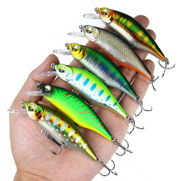 楽天市場】渓流 バス釣り ルアー トラウト ミノー 6個 セット 