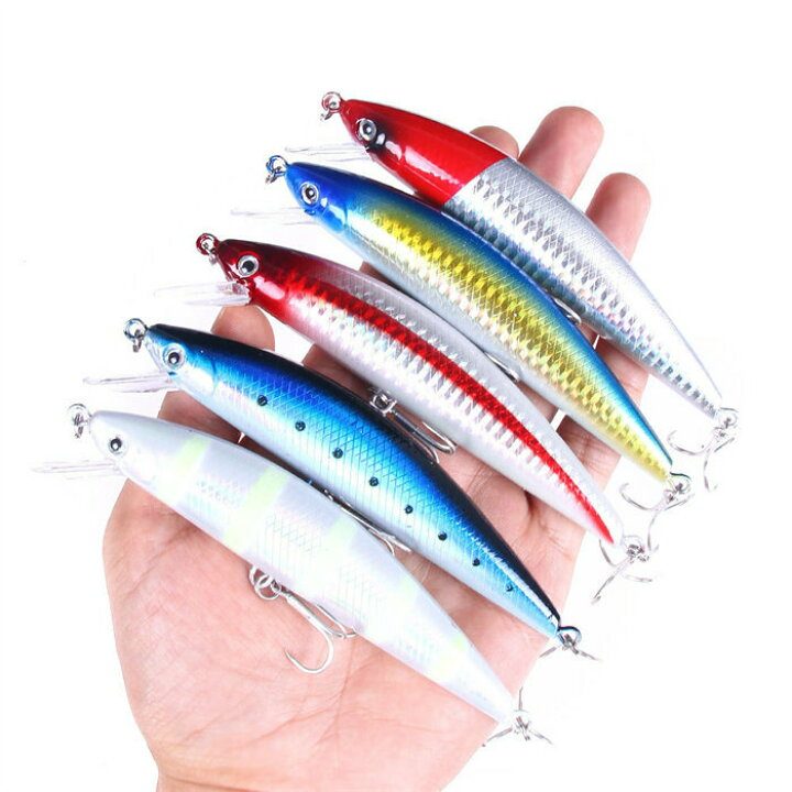 楽天市場】フローティングミノー ルアー 12cm 39g 5色セット シーバス 