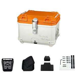 リアボックス 45l クロスカブ リアボックス リアボックス バイク用リアボックス 45L大容量 トップケース 取り付けベース付き キーロック可能 汎用 ツーリング キャンプ 通勤等