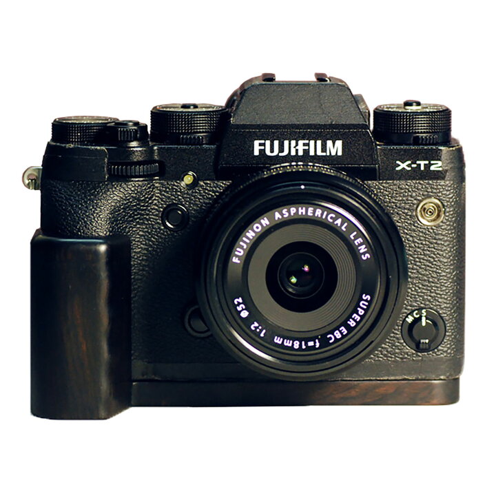 楽天市場】FUJIFILM XT2 専用 ハンドグリップメタル 檀木材 ボディ 