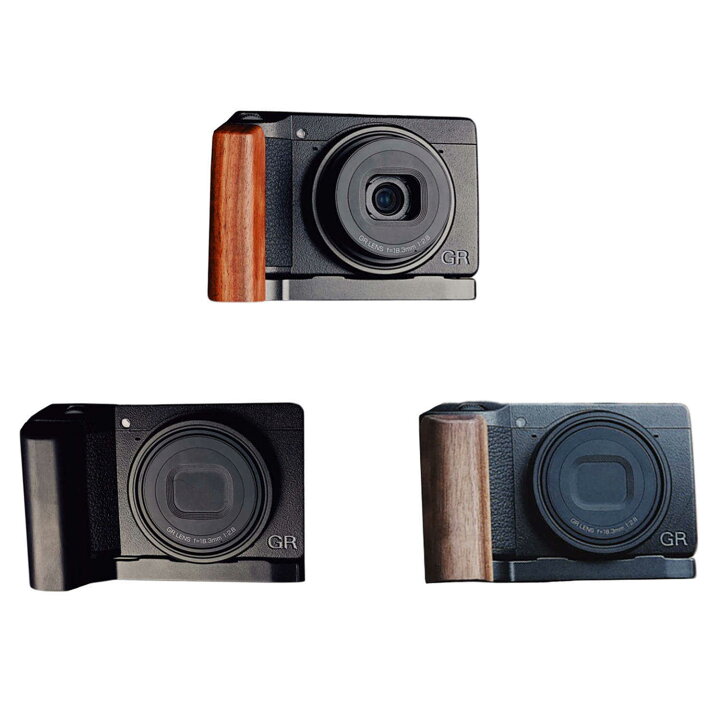 楽天市場】RICOH GR3 GRIIIX 専用 ハンドグリップメタル 檀木材 
