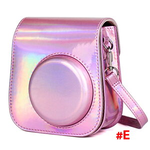 �C���X�^���g�J���� �`�F�L instax mini11/ mini9 / mini 8 / mini 8+ ��p�J�����P�[�X �J�����o�b�O PU���U�[ ��|�� �X�g���b�v�t�� �f�W�J���P�[�X ���ʃP�[�X (�u���E��)