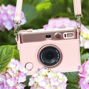�`�F�L�t�B���� instax mini Evo�P�[�X �`�F�L �ی�J�o�[ �`�F�L �S�ʕی� �����h�~ �V�����_�[�X�g���b�v�t�� PU���U�[ �g�ѕ֗� ���o���ȒP ���C�X�i�b�v�t�� (�u���b�N�i1))