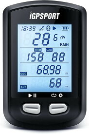 サイクルコンピュータ GPSスピードメーター ANT+ Bluetooth 無線スピードメーター ワイヤレス自転車速度計 10sバイク時計 高度計 防水 IGS10S