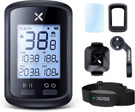 XOSS G+ の無線サイクル コンピューター、Bluetooth および ANT+ の GPS の循環の速度計および走行距離計、LCD 表示、防水 MTB の追跡者適合すべてのバイク（6 in 1）を持つ自転車の付属品